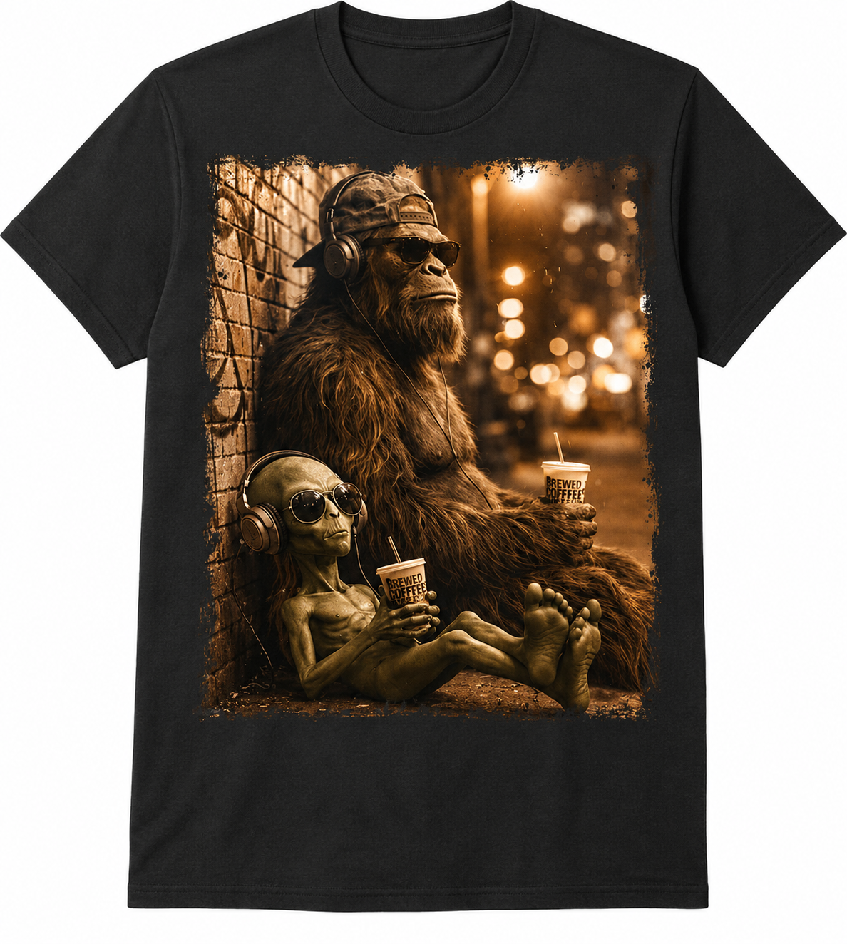 Sasquatch and Alien Tee