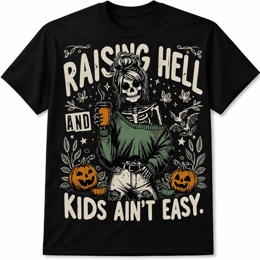 Raising Hell and Kids Ain’t Easy Tee